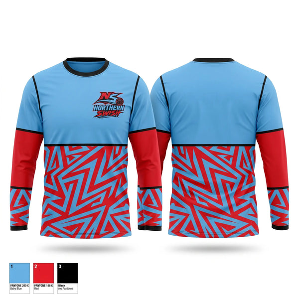 Long Sleeve Performance Shirt, NORTHERN SWISH, Men's Basketball, Teamtime, Team time, sublimation, custom sports apparel, team uniforms, spirit wear, spiritwear, sports uniforms, custom shirts, team store, custom team store, fundraiser sports, apparel fundraiser