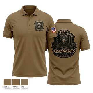 Short Sleeve Performance Polo, 307TH Military Police Company, Army, Teamtime, Team time, sublimation, custom sports apparel, team uniforms, spirit wear, spiritwear, sports uniforms, custom shirts, team store, custom team store, fundraiser sports, apparel fundraiser