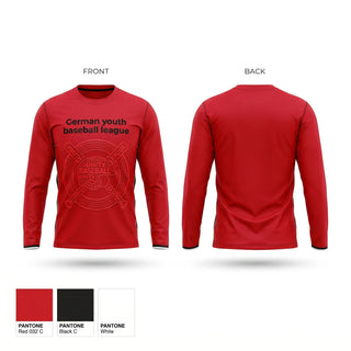 Long Sleeve Performance Shirt, German youth baseball league, Baseball, Teamtime, Team time, sublimation, custom sports apparel, team uniforms, spirit wear, spiritwear, sports uniforms, custom shirts, team store, custom team store, fundraiser sports, apparel fundraiser