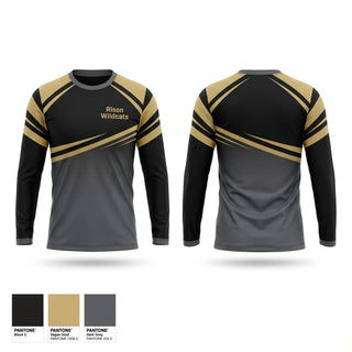 Long Sleeve Performance Shirt, Rison Wildcats, Men's Basketball, Teamtime, Team time, sublimation, custom sports apparel, team uniforms, spirit wear, spiritwear, sports uniforms, custom shirts, team store, custom team store, fundraiser sports, apparel fundraiser