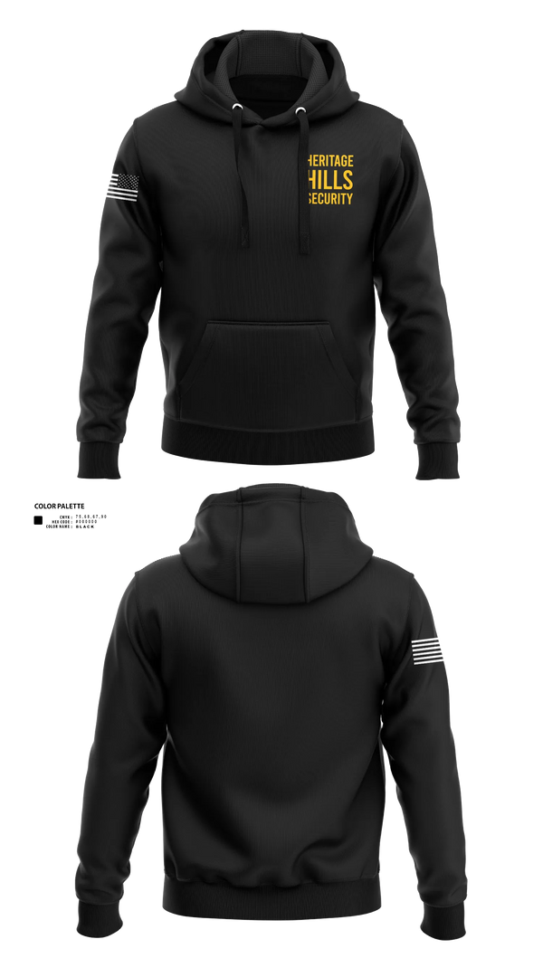 Hoodie, Heritage Hills Security, EMS/EMT, Teamtime, Team time, sublimation, custom sports apparel, team uniforms, spirit wear, spiritwear, sports uniforms, custom shirts, team store, custom team store, fundraiser sports, apparel fundraiser