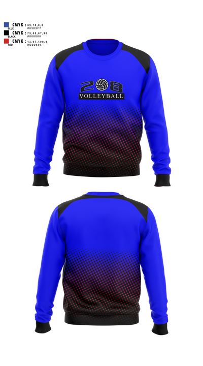 208 Volleyball Club 81337200 Crew Neck Sweatshirt - 1