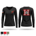Cougar battalion 31469048 Women's Long Sleeve V-neck Shirt - 1