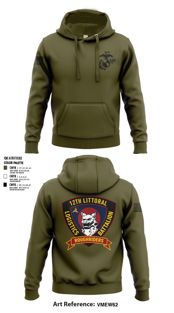 Hoodie, 12TH LITTORAL LOGISTICS BATTALION, Marines, Teamtime, Team time, sublimation, custom sports apparel, team uniforms, spirit wear, spiritwear, sports uniforms, custom shirts, team store, custom team store, fundraiser sports, apparel fundraiser