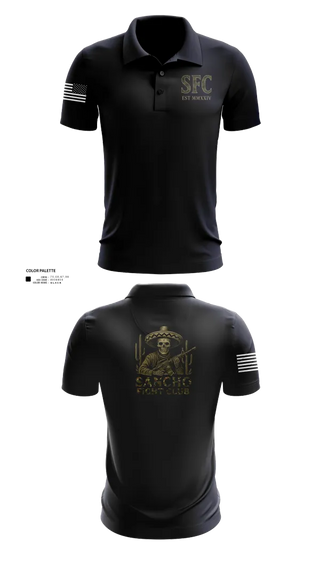 Short Sleeve Performance Polo, Sancho Fight Club, , Teamtime, Team time, sublimation, custom sports apparel, team uniforms, spirit wear, spiritwear, sports uniforms, custom shirts, team store, custom team store, fundraiser sports, apparel fundraiser