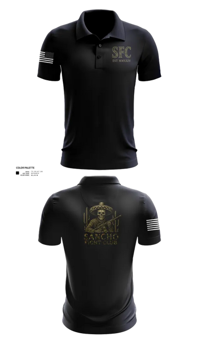 Sancho Fight Club 22906489 Short Sleeve Performance Polo - 21