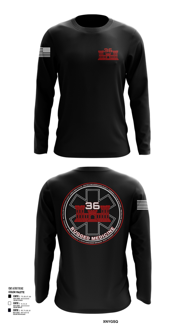 Long Sleeve Performance Shirt, 36 Engineer Brigade, Army, Teamtime, Team time, sublimation, custom sports apparel, team uniforms, spirit wear, spiritwear, sports uniforms, custom shirts, team store, custom team store, fundraiser sports, apparel fundraiser