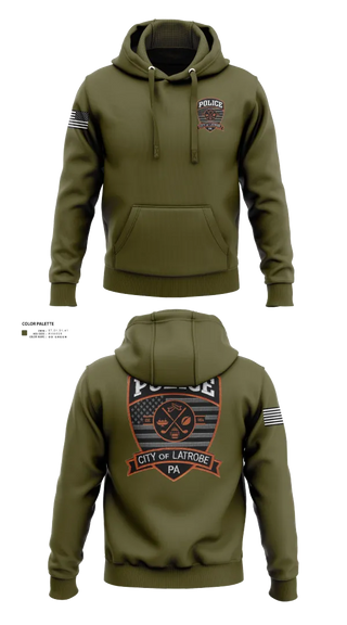 Hoodie, City of Latrobe, Police, Teamtime, Team time, sublimation, custom sports apparel, team uniforms, spirit wear, spiritwear, sports uniforms, custom shirts, team store, custom team store, fundraiser sports, apparel fundraiser