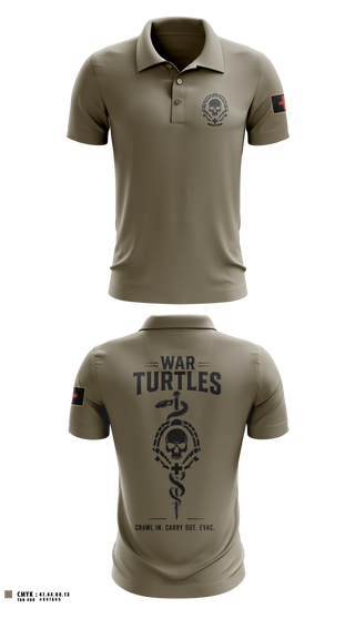 Short Sleeve Performance Polo, War turtles, Army, Teamtime, Team time, sublimation, custom sports apparel, team uniforms, spirit wear, spiritwear, sports uniforms, custom shirts, team store, custom team store, fundraiser sports, apparel fundraiser
