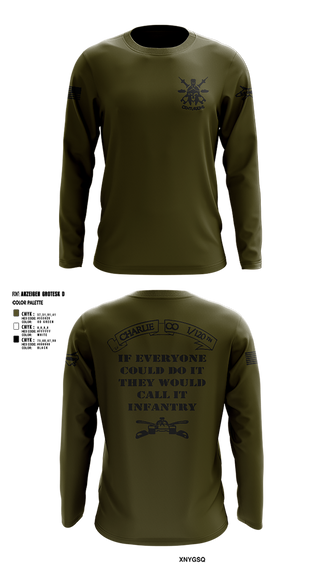 Long Sleeve Performance Shirt, Charlie Co, Army, Teamtime, Team time, sublimation, custom sports apparel, team uniforms, spirit wear, spiritwear, sports uniforms, custom shirts, team store, custom team store, fundraiser sports, apparel fundraiser
