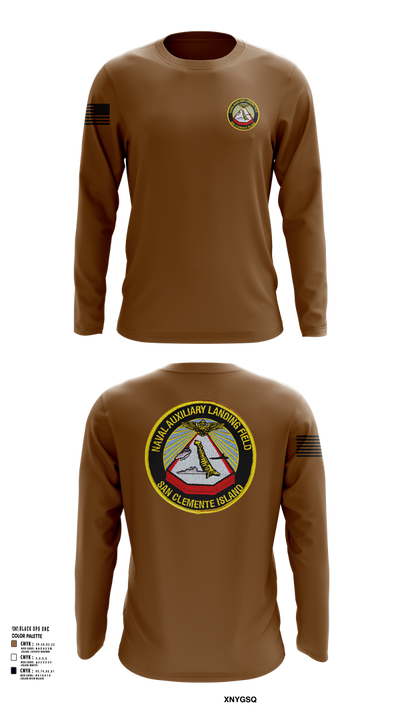 NAVAL AUXILIARY LANDING FIELD SAN CLEMENTE ISLAND 84948296 Long Sleeve Performance Shirt 101