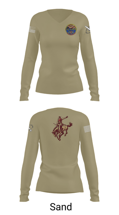 Missile Techs 24768628 Women's Long Sleeve V-neck Shirt - 92