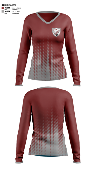 Womens Long Sleeve Vneck Shirt, Sheridan High School Bowling, Bowling, Teamtime, Team time, sublimation, custom sports apparel, team uniforms, spirit wear, spiritwear, sports uniforms, custom shirts, team store, custom team store, fundraiser sports, apparel fundraiser