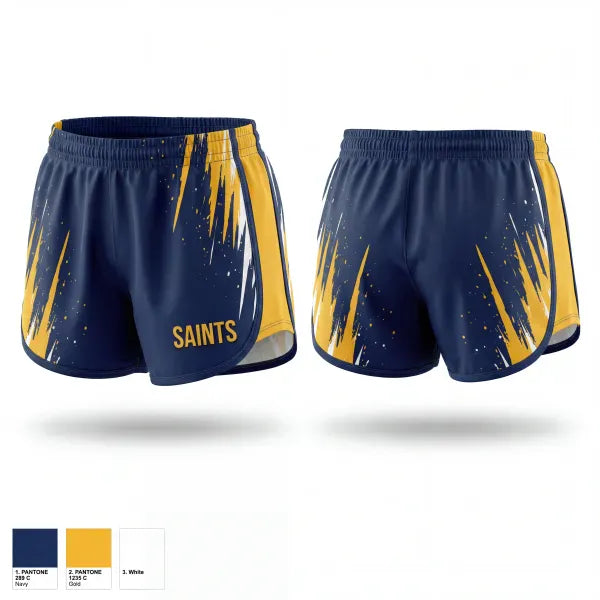 Womens Shorts, Saints, Women's Lacrosse, Teamtime, Team time, sublimation, custom sports apparel, team uniforms, spirit wear, spiritwear, sports uniforms, custom shirts, team store, custom team store, fundraiser sports, apparel fundraiser