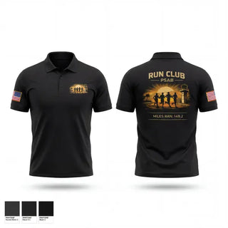 Short Sleeve Performance Polo, RUN CLUB, Air Force, Teamtime, Team time, sublimation, custom sports apparel, team uniforms, spirit wear, spiritwear, sports uniforms, custom shirts, team store, custom team store, fundraiser sports, apparel fundraiser