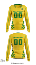 Northland High School Volleyball 74321802 Women's Long Sleeve V-neck Shirt - 149