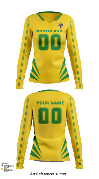 Women's Long Sleeve Vneck Shirt, Northland High School Volleyball, Women's Volleyball, Teamtime, Team time, sublimation, custom sports apparel, team uniforms, spirit wear, spiritwear, sports uniforms, custom shirts, team store, custom team store, fundraiser sports, apparel fundraiser