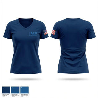 Womens Short Sleeve Vneck Shirt, IAEP Local 304, EMS/EMT, Teamtime, Team time, sublimation, custom sports apparel, team uniforms, spirit wear, spiritwear, sports uniforms, custom shirts, team store, custom team store, fundraiser sports, apparel fundraiser