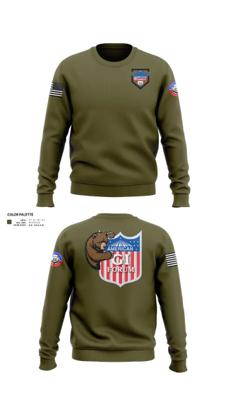 Crew Neck Sweatshirt, Agif board, Army, Teamtime, Team time, sublimation, custom sports apparel, team uniforms, spirit wear, spiritwear, sports uniforms, custom shirts, team store, custom team store, fundraiser sports, apparel fundraiser