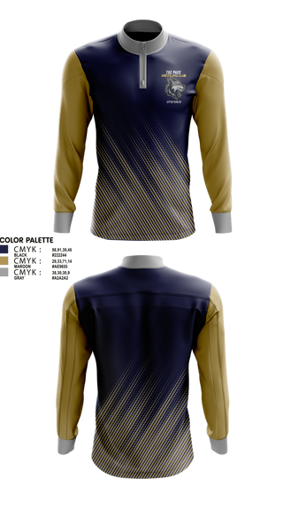 Quarter Zip Jacket, The Pack Wrestling Club, Wrestling, Teamtime, Team time, sublimation, custom sports apparel, team uniforms, spirit wear, spiritwear, sports uniforms, custom shirts, team store, custom team store, fundraiser sports, apparel fundraiser