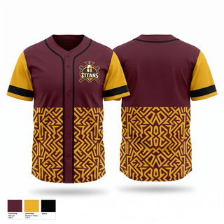 Full Button Baseball Jersey, Hatfield Towamencin Titans, Baseball, Teamtime, Team time, sublimation, custom sports apparel, team uniforms, spirit wear, spiritwear, sports uniforms, custom shirts, team store, custom team store, fundraiser sports, apparel fundraiser