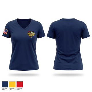 Womens Short Sleeve Vneck Shirt, Pikeville Dispatch, Police, Teamtime, Team time, sublimation, custom sports apparel, team uniforms, spirit wear, spiritwear, sports uniforms, custom shirts, team store, custom team store, fundraiser sports, apparel fundraiser
