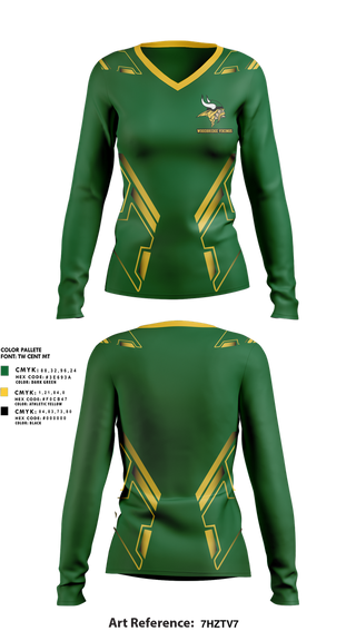 Womens Long Sleeve Vneck Shirt, Woodbridge Vikings, Women's Volleyball, Teamtime, Team time, sublimation, custom sports apparel, team uniforms, spirit wear, spiritwear, sports uniforms, custom shirts, team store, custom team store, fundraiser sports, apparel fundraiser