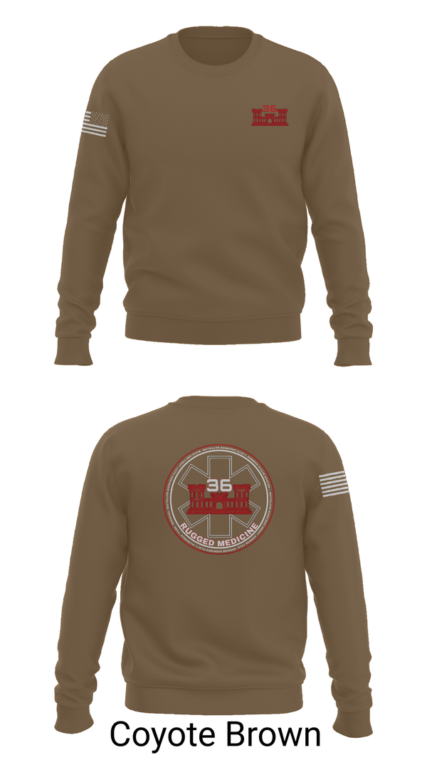 Crew Neck Sweatshirt, 36 Engineer Brigade, Army, Teamtime, Team time, sublimation, custom sports apparel, team uniforms, spirit wear, spiritwear, sports uniforms, custom shirts, team store, custom team store, fundraiser sports, apparel fundraiser