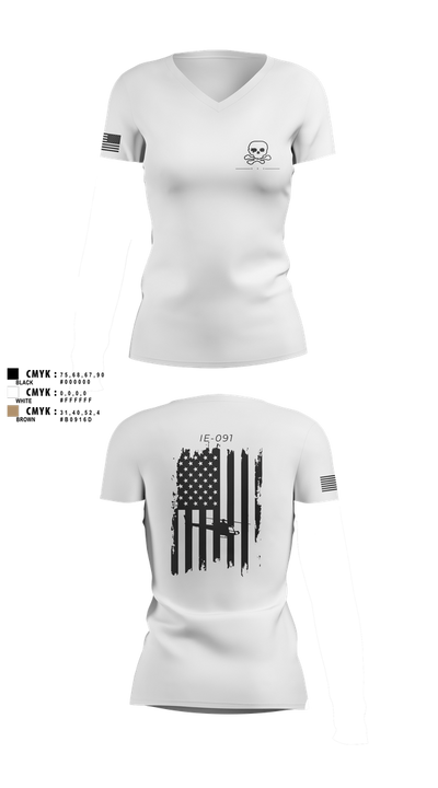 TRF 911 66573604 Women's Short Sleeve V-neck Shirt - 33