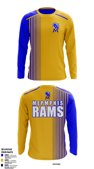 Long Sleeve Performance Shirt, Memphis Rams, , Teamtime, Team time, sublimation, custom sports apparel, team uniforms, spirit wear, spiritwear, sports uniforms, custom shirts, team store, custom team store, fundraiser sports, apparel fundraiser