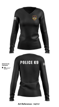 Roanoke K9 43829543 Women's Long Sleeve V-neck Shirt - 1