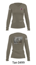 345th TRS 44562231 Women's Long Sleeve V-neck Shirt - 77