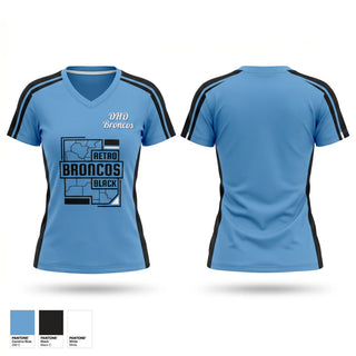 Womens Short Sleeve Vneck Shirt, DHD Broncos, Baseball, Teamtime, Team time, sublimation, custom sports apparel, team uniforms, spirit wear, spiritwear, sports uniforms, custom shirts, team store, custom team store, fundraiser sports, apparel fundraiser