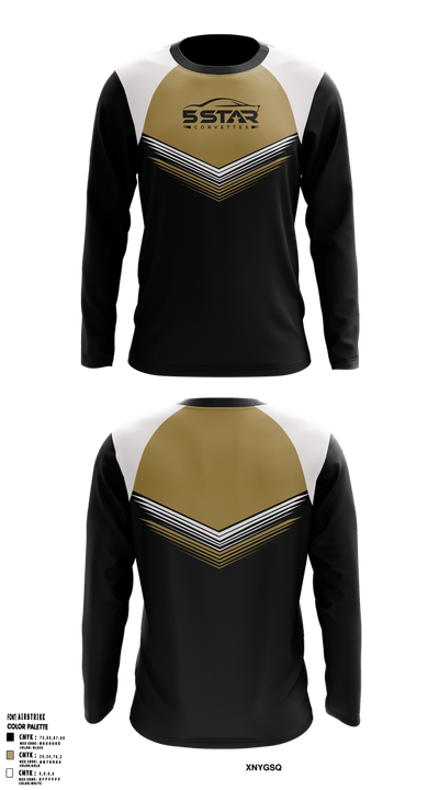 5 Star Corvettes  Long Sleeve Performance Shirt 1