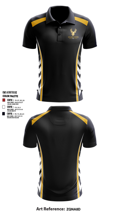 Golden Deers FC 49695783 Short Sleeve Performance Polo - 7