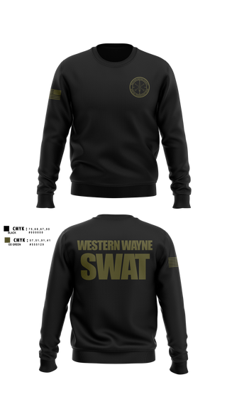Crew Neck Sweatshirt, Western Wayne SWAT Snipers, Police, Teamtime, Team time, sublimation, custom sports apparel, team uniforms, spirit wear, spiritwear, sports uniforms, custom shirts, team store, custom team store, fundraiser sports, apparel fundraiser