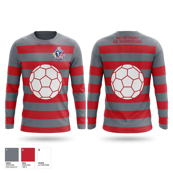Long Sleeve Performance Shirt, Patriots United FC, Men's Soccer, Teamtime, Team time, sublimation, custom sports apparel, team uniforms, spirit wear, spiritwear, sports uniforms, custom shirts, team store, custom team store, fundraiser sports, apparel fundraiser