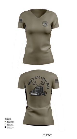 Womens Short Sleeve Vneck Shirt, 1487th Transportation Company, Army, Teamtime, Team time, sublimation, custom sports apparel, team uniforms, spirit wear, spiritwear, sports uniforms, custom shirts, team store, custom team store, fundraiser sports, apparel fundraiser