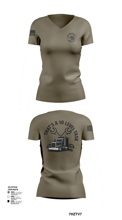 1482nd Transportation Company 43933777 Women's Short Sleeve V-neck Shirt - 101