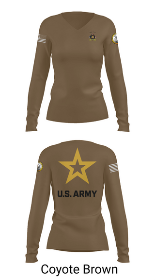 Womens Long Sleeve Vneck Shirt, University of Toledo Army Marksmanship Unit, Army, Teamtime, Team time, sublimation, custom sports apparel, team uniforms, spirit wear, spiritwear, sports uniforms, custom shirts, team store, custom team store, fundraiser sports, apparel fundraiser
