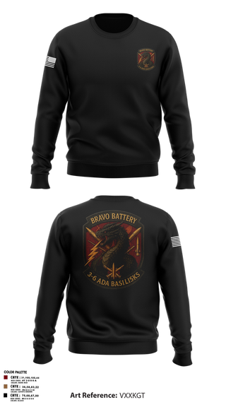 Crew Neck Sweatshirt, Bravo 3-6 ADA, Army, Teamtime, Team time, sublimation, custom sports apparel, team uniforms, spirit wear, spiritwear, sports uniforms, custom shirts, team store, custom team store, fundraiser sports, apparel fundraiser