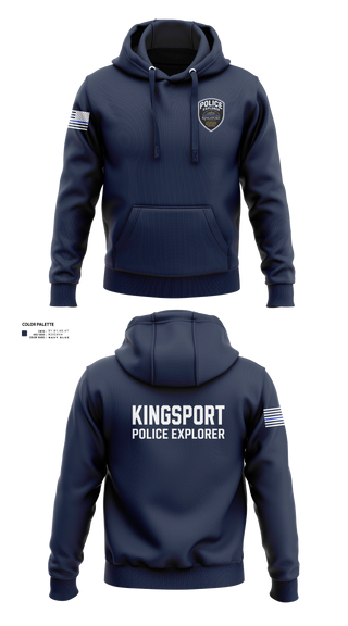 Hoodie, Kingsport Police Explorer Post, Police, Teamtime, Team time, sublimation, custom sports apparel, team uniforms, spirit wear, spiritwear, sports uniforms, custom shirts, team store, custom team store, fundraiser sports, apparel fundraiser