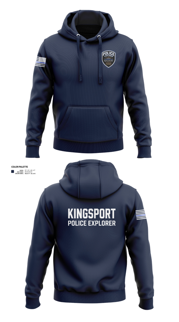 Hoodie, Kingsport Police Explorer Post, Police, Teamtime, Team time, sublimation, custom sports apparel, team uniforms, spirit wear, spiritwear, sports uniforms, custom shirts, team store, custom team store, fundraiser sports, apparel fundraiser