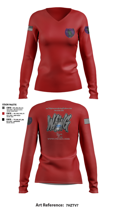 WeAllWeGot~Family First 22026589 Women's Long Sleeve V-neck Shirt - 27