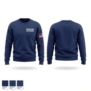 Crew Neck Sweatshirt, Marathon Fire Rescue, Fire Department, Teamtime, Team time, sublimation, custom sports apparel, team uniforms, spirit wear, spiritwear, sports uniforms, custom shirts, team store, custom team store, fundraiser sports, apparel fundraiser
