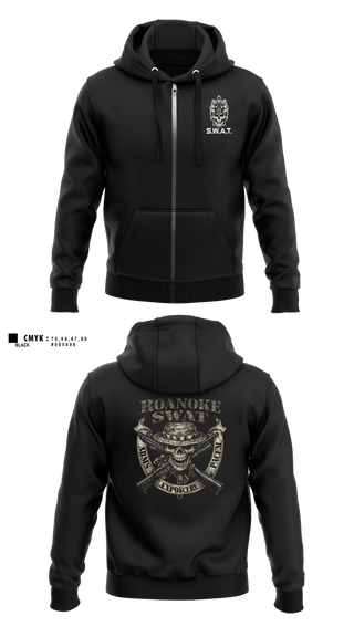 Zip Hoodie, Roanoke SWAT, Police, Teamtime, Team time, sublimation, custom sports apparel, team uniforms, spirit wear, spiritwear, sports uniforms, custom shirts, team store, custom team store, fundraiser sports, apparel fundraiser