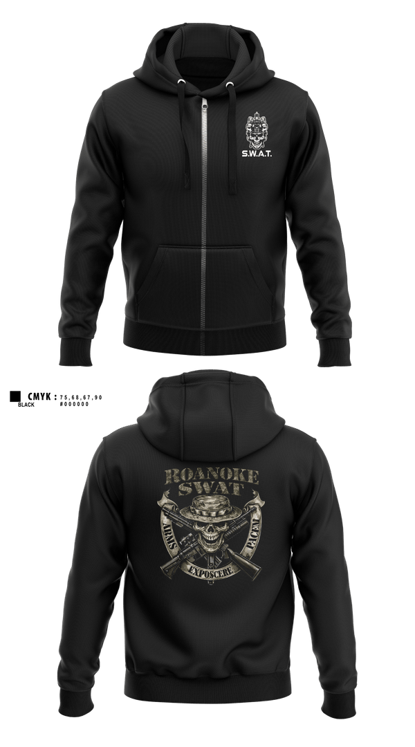 Zip Hoodie, Roanoke SWAT, Police, Teamtime, Team time, sublimation, custom sports apparel, team uniforms, spirit wear, spiritwear, sports uniforms, custom shirts, team store, custom team store, fundraiser sports, apparel fundraiser