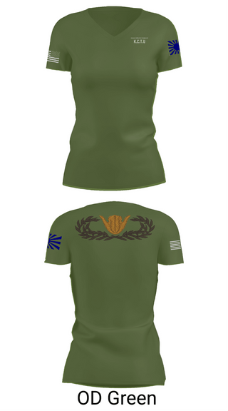 Womens Short Sleeve Vneck Shirt, KISARAZU COMBAT TRAINING UNIT, Army, Teamtime, Team time, sublimation, custom sports apparel, team uniforms, spirit wear, spiritwear, sports uniforms, custom shirts, team store, custom team store, fundraiser sports, apparel fundraiser