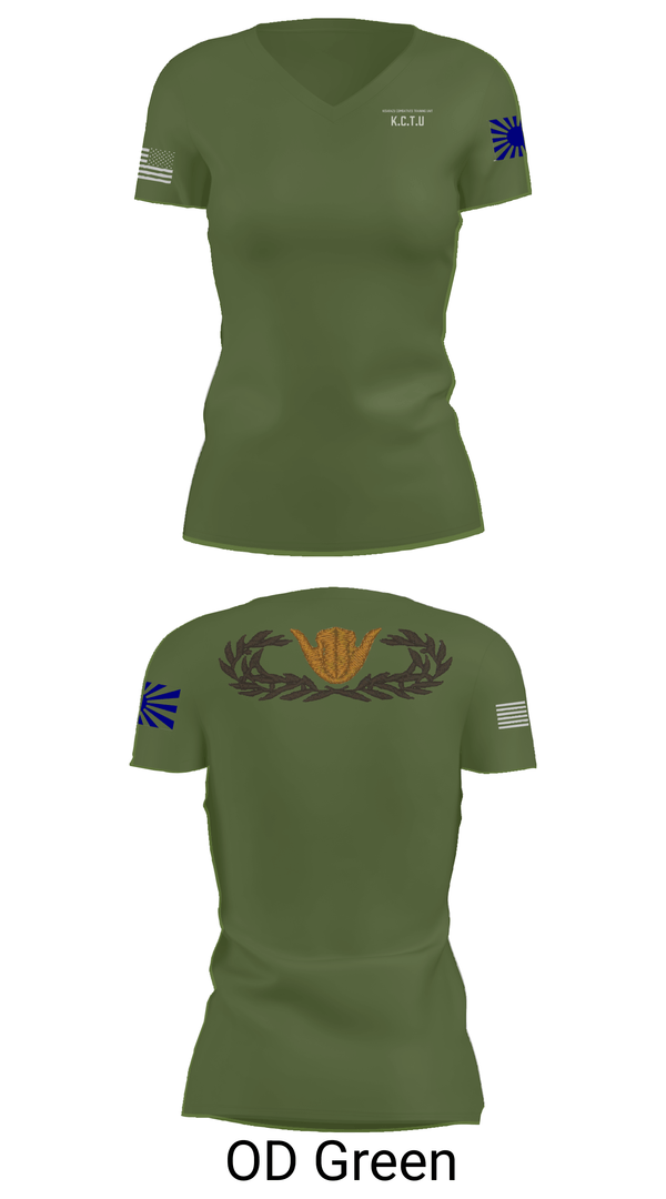 Womens Short Sleeve Vneck Shirt, KISARAZU COMBAT TRAINING UNIT, Army, Teamtime, Team time, sublimation, custom sports apparel, team uniforms, spirit wear, spiritwear, sports uniforms, custom shirts, team store, custom team store, fundraiser sports, apparel fundraiser