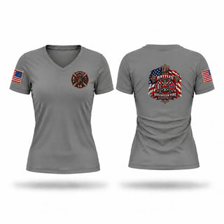 Womens Short Sleeve Vneck Shirt, Battles Fire Department, Fire Department, Teamtime, Team time, sublimation, custom sports apparel, team uniforms, spirit wear, spiritwear, sports uniforms, custom shirts, team store, custom team store, fundraiser sports, apparel fundraiser